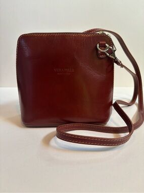 Vera Pelle Massimo Castelli Italian Leather Crossbody Bag Vintage